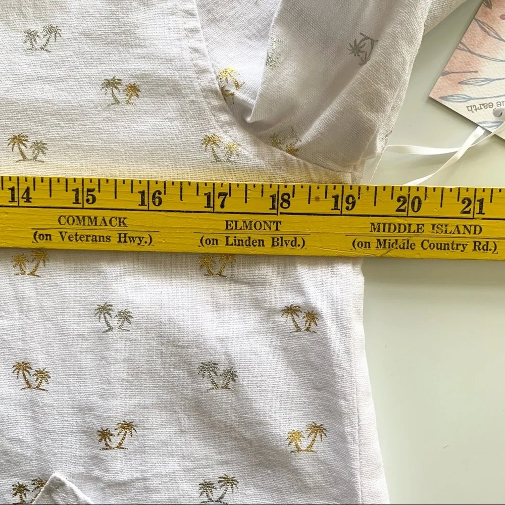 🌸New🌸 Sigrid Olsen Long Sleeve Palm Tree Shirt S - Picture 9 of 10
